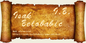 Isak Belobabić vizit kartica